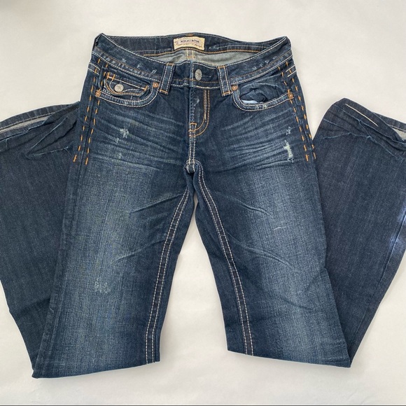 MEK Denim - Ladies Mek USA denim jeans 27/34 New York boot cut dark blue embellished